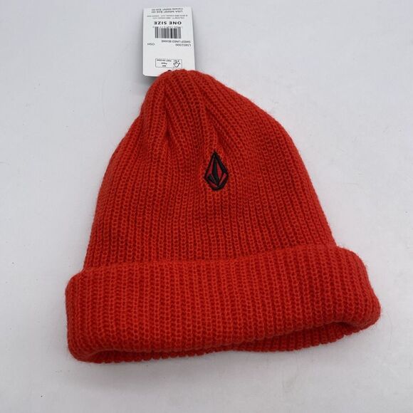 Volcom Sweep Lined Beanie - Red Youth One Size Cold Gear‎ - Picture 1 of 3